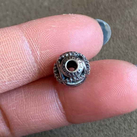 Retired Pandora Essence Caring Charm with Clear Zirconia & Sterling Silver - Picture 7 of 7